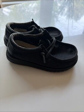 Hey Dude Kids Black Slip-On Casual Sneakers